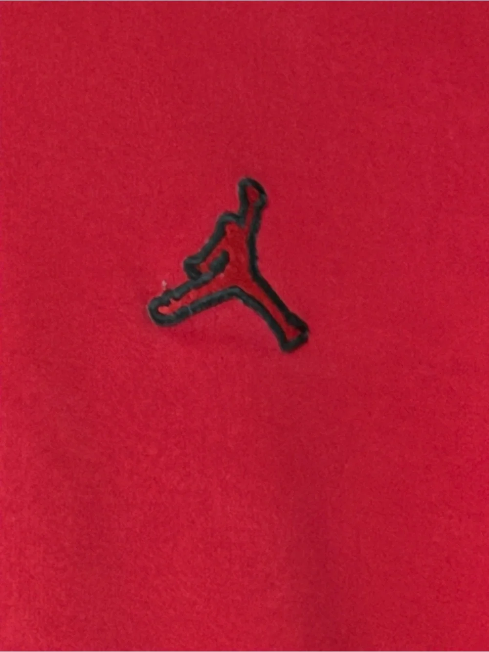 Jordan Red Crewneck Pullover Sweatshirt with Small Black Jumpman